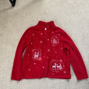 Red sip up Christmas jacket